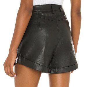 One Teaspoon Black Leather Streetwalkers Shorts NWT